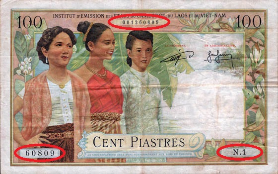 100 piastres Cambodge