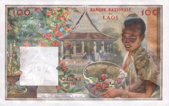 Laos 100 kip 1957