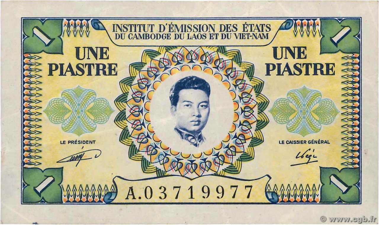 1 piastre Cambodge 1952