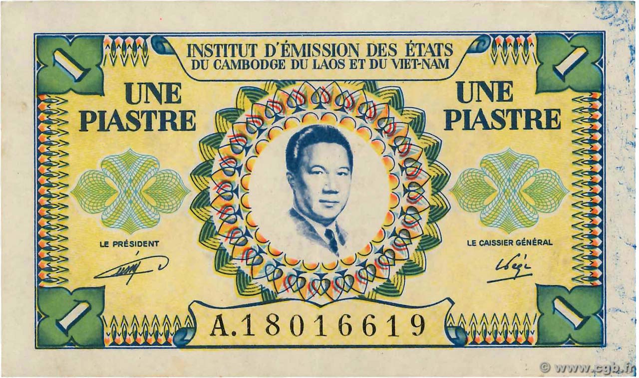 1 piastre Vietnam 1952